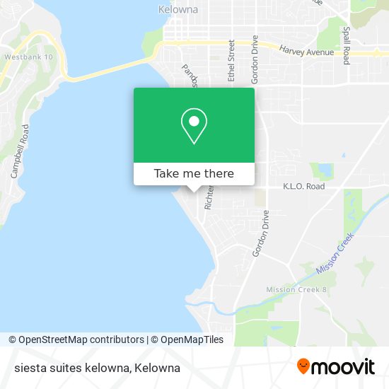 siesta suites kelowna map