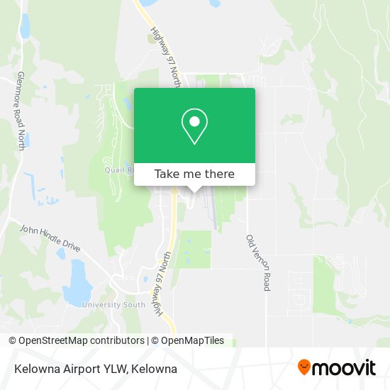 Kelowna Airport YLW map