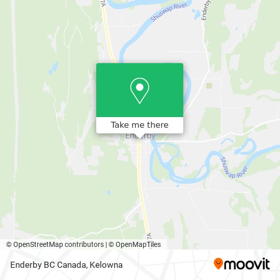 Enderby BC Canada map