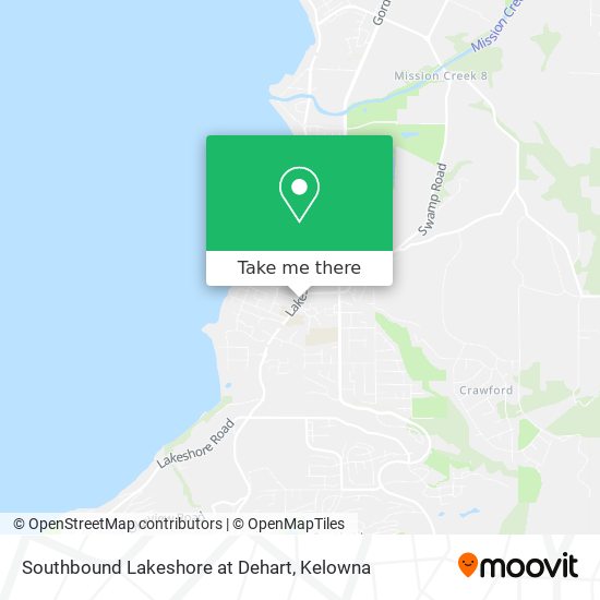 Southbound Lakeshore at Dehart map