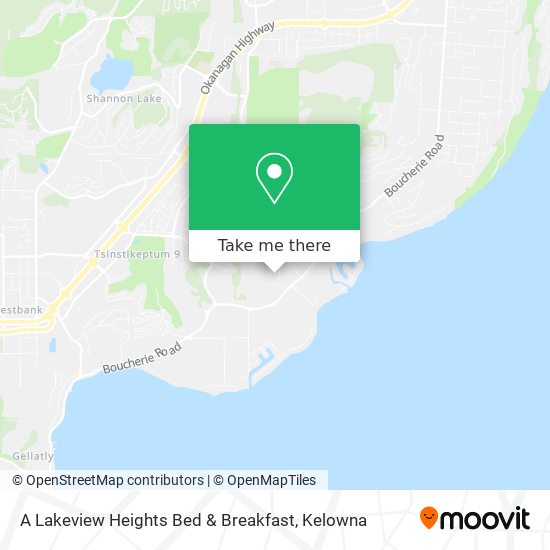 A Lakeview Heights Bed & Breakfast map