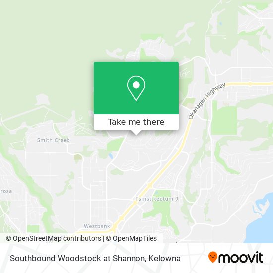 Southbound Woodstock at Shannon map