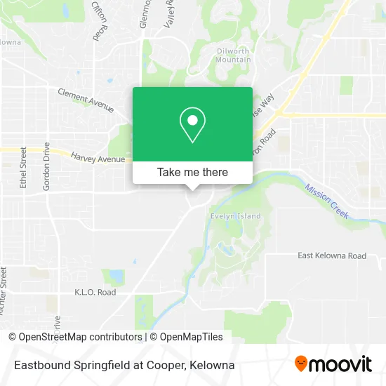 Eastbound Springfield at Cooper map