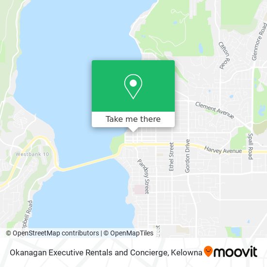 Okanagan Executive Rentals and Concierge map