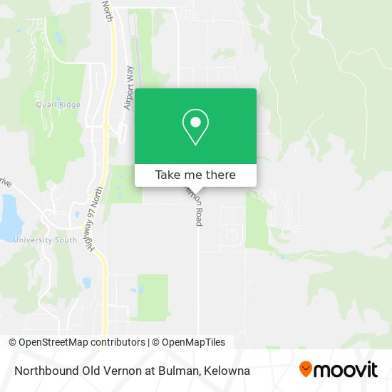 Northbound Old Vernon at Bulman plan