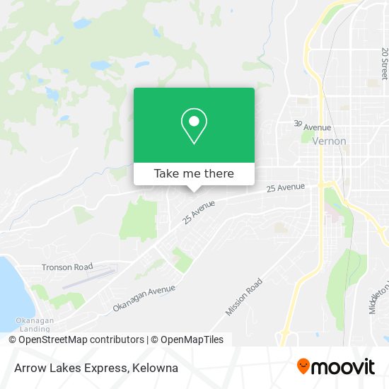 Arrow Lakes Express map