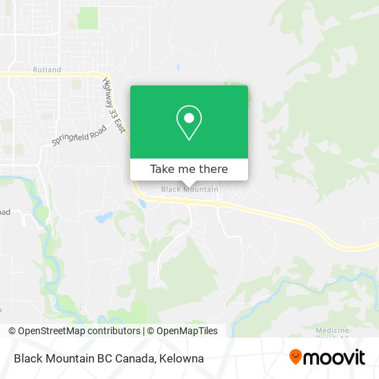 Black Mountain BC Canada map