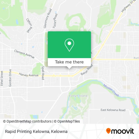 Rapid Printing Kelowna map