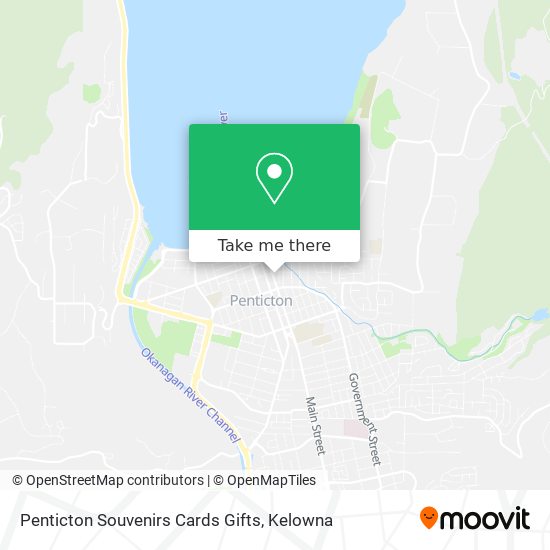 Penticton Souvenirs Cards Gifts map