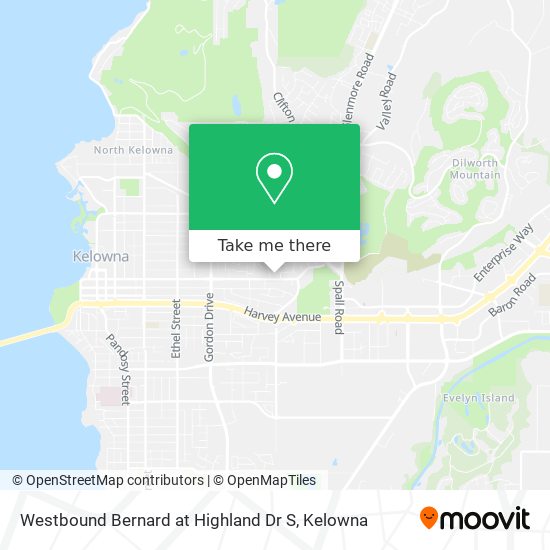 Westbound Bernard at Highland Dr S map