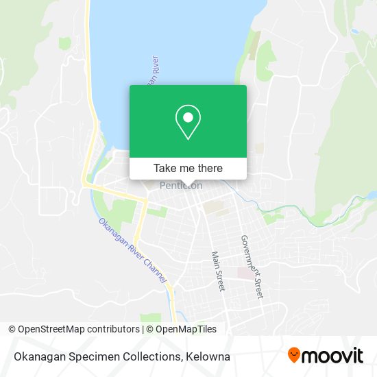 Okanagan Specimen Collections map