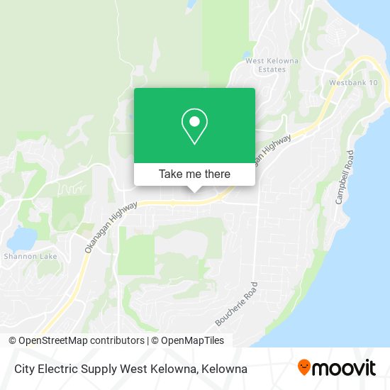 City Electric Supply West Kelowna map