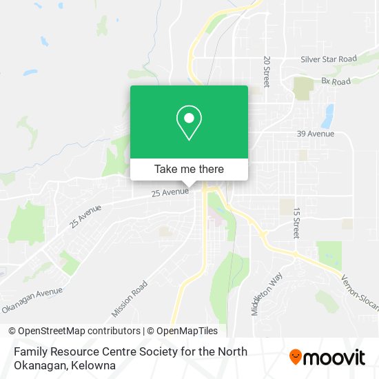 Family Resource Centre Society for the North Okanagan map