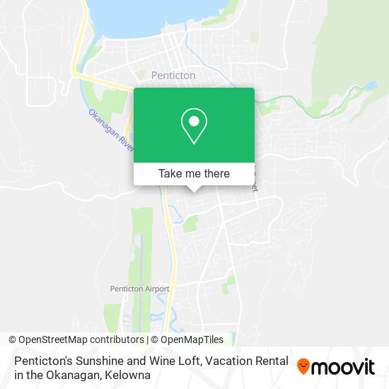 Penticton's Sunshine and Wine Loft, Vacation Rental in the Okanagan map