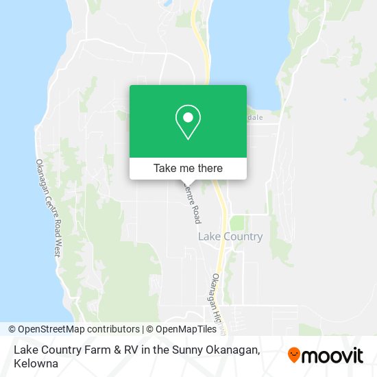 Lake Country Farm & RV in the Sunny Okanagan map