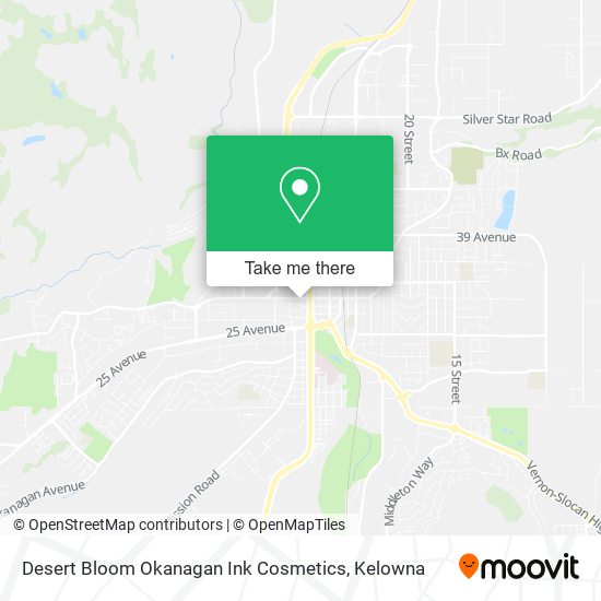 Desert Bloom Okanagan Ink Cosmetics map