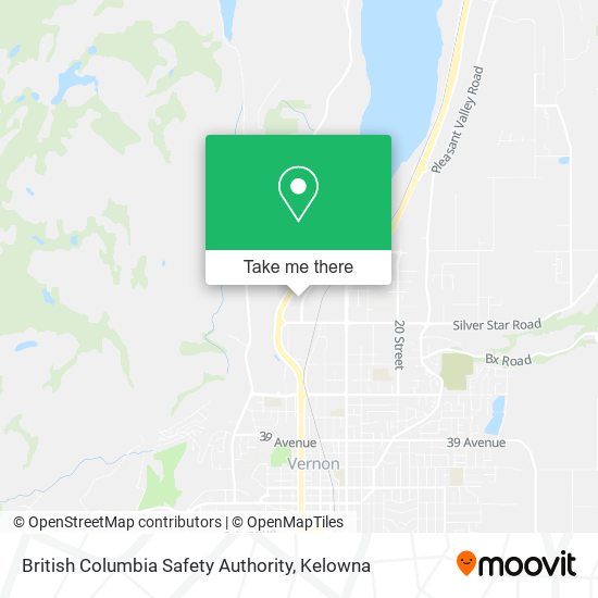 British Columbia Safety Authority map