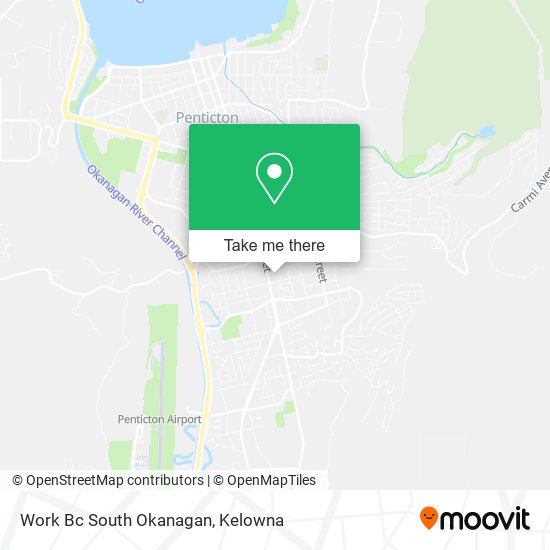 Work Bc South Okanagan map