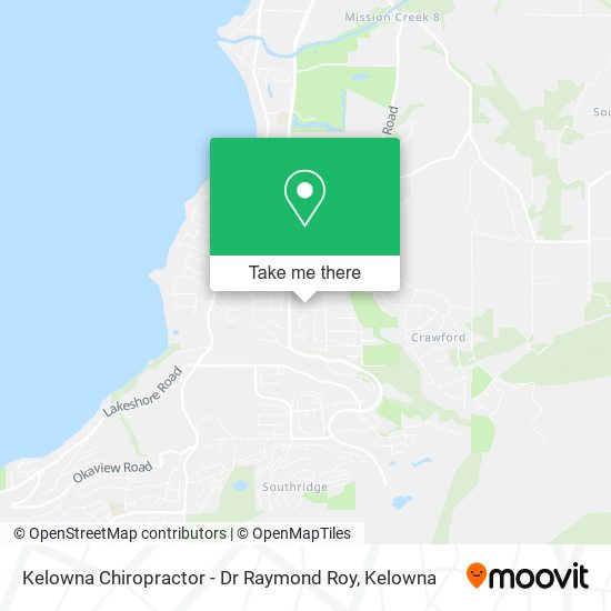 Kelowna Chiropractor - Dr Raymond Roy map