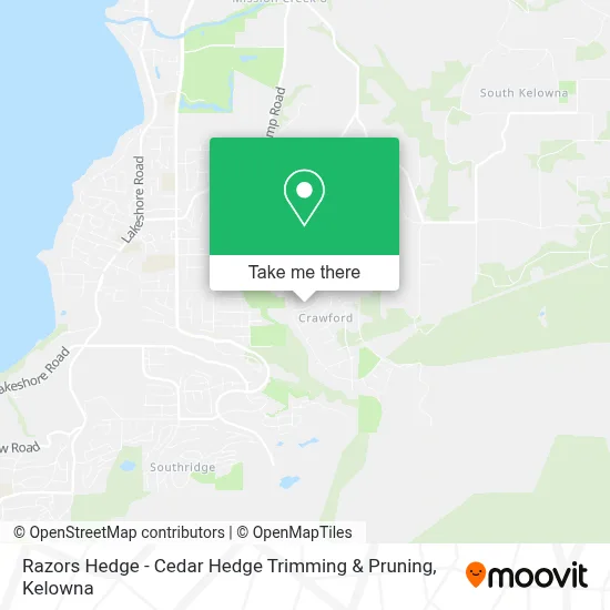 Razors Hedge - Cedar Hedge Trimming & Pruning map