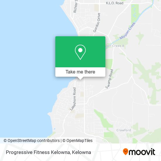 Progressive Fitness Kelowna map