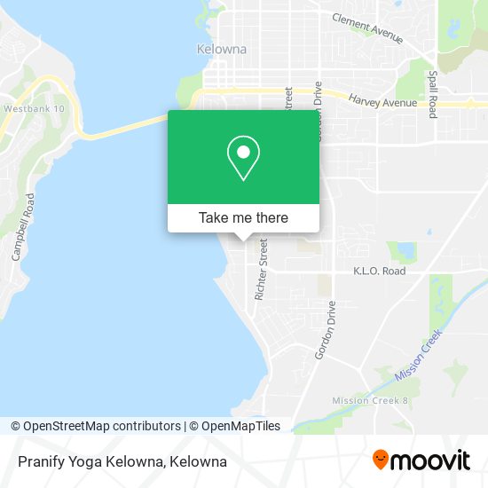 Pranify Yoga Kelowna map