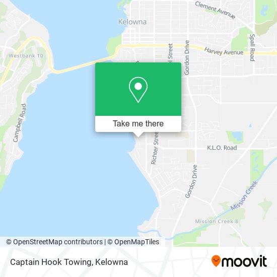 Captain Hook Towing map