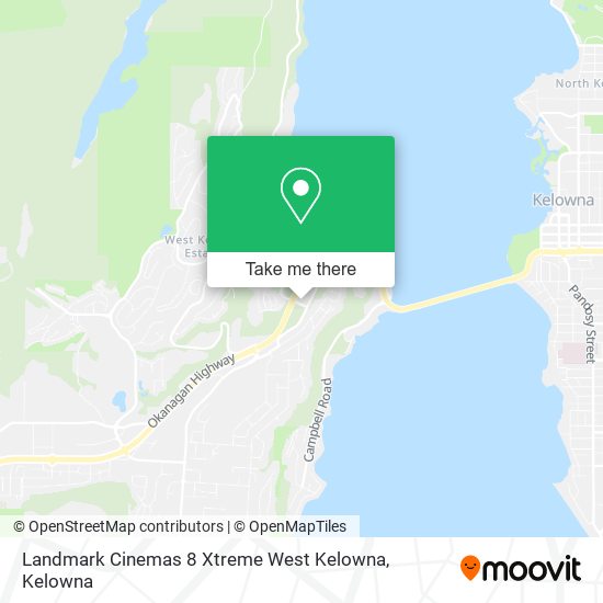 Landmark Cinemas 8 Xtreme West Kelowna map