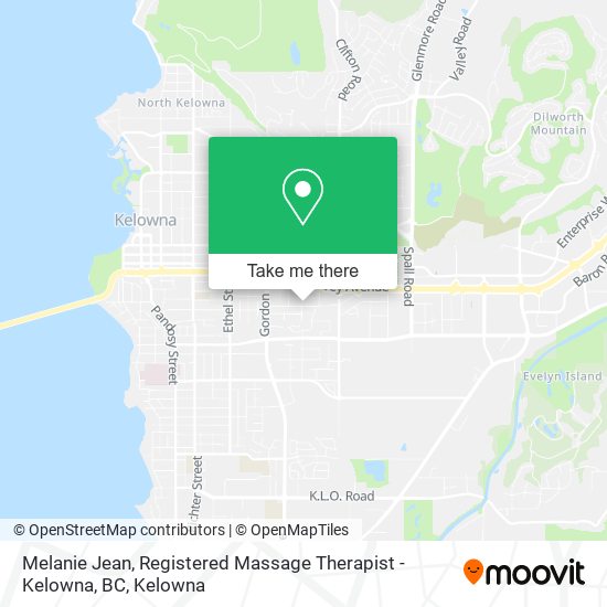 Melanie Jean, Registered Massage Therapist - Kelowna, BC map