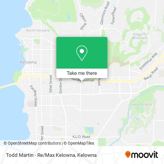 Todd Martin - Re/Max Kelowna map