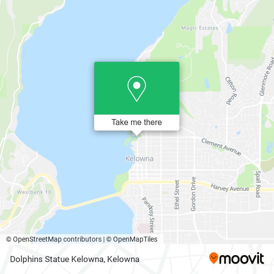 Dolphins Statue Kelowna map