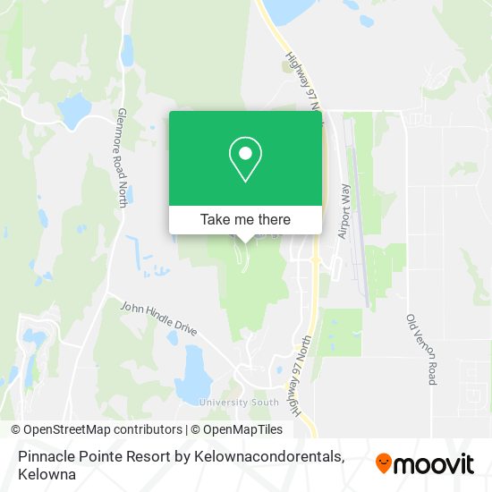 Pinnacle Pointe Resort by Kelownacondorentals map