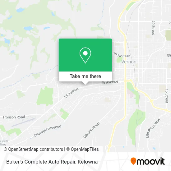Baker's Complete Auto Repair map