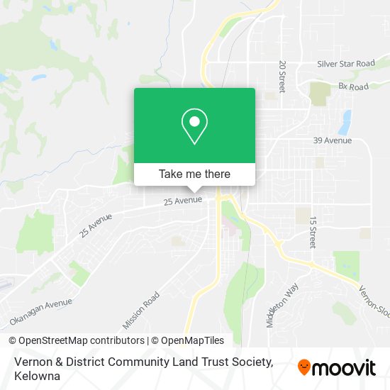 Vernon & District Community Land Trust Society map