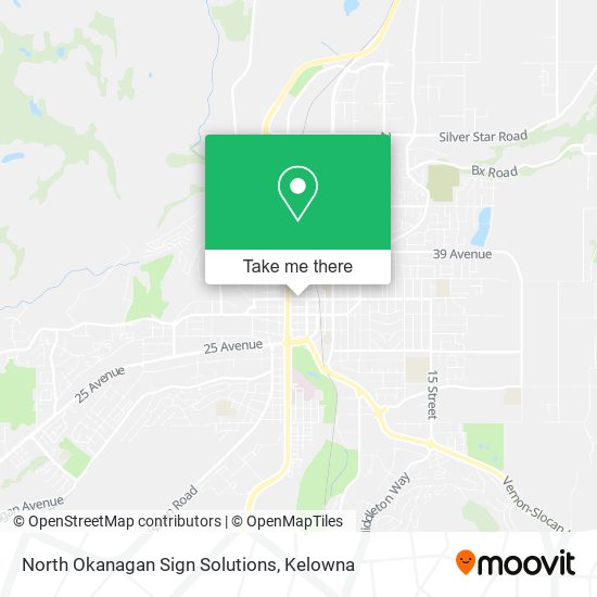 North Okanagan Sign Solutions map