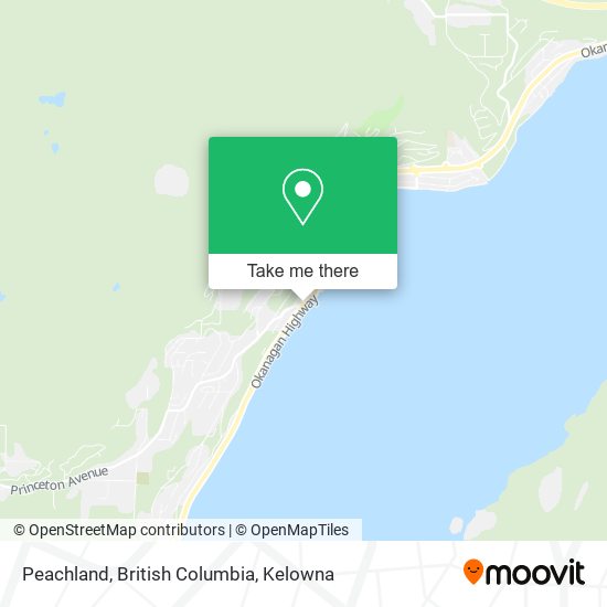 Peachland, British Columbia map