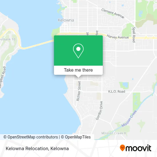Kelowna Relocation map