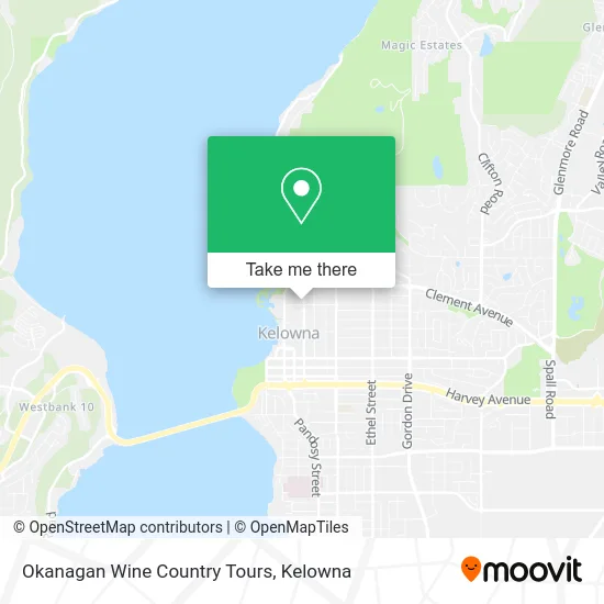 Okanagan Wine Country Tours map