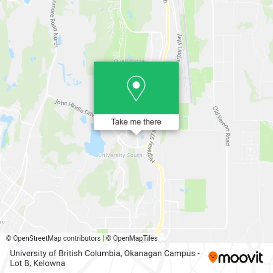 University of British Columbia, Okanagan Campus - Lot B map
