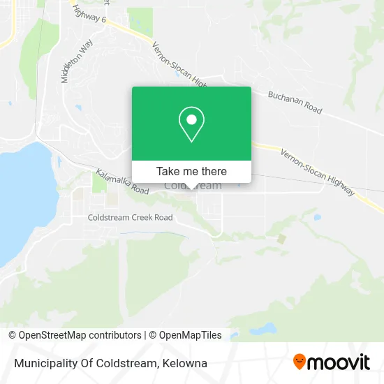 Municipality Of Coldstream map