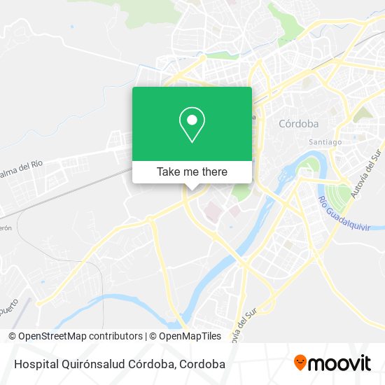 Hospital Quirónsalud Córdoba map