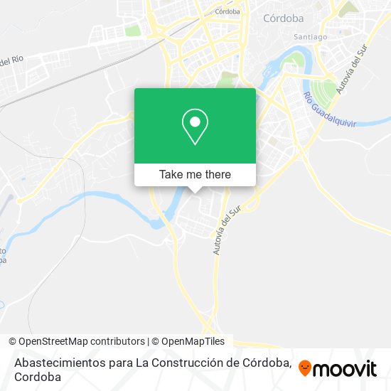 mapa Abastecimientos para La Construcción de Córdoba