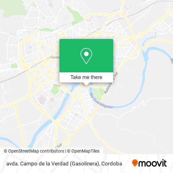 mapa avda. Campo de la Verdad (Gasolinera)