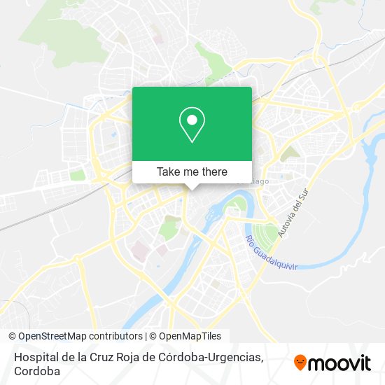 mapa Hospital de la Cruz Roja de Córdoba-Urgencias