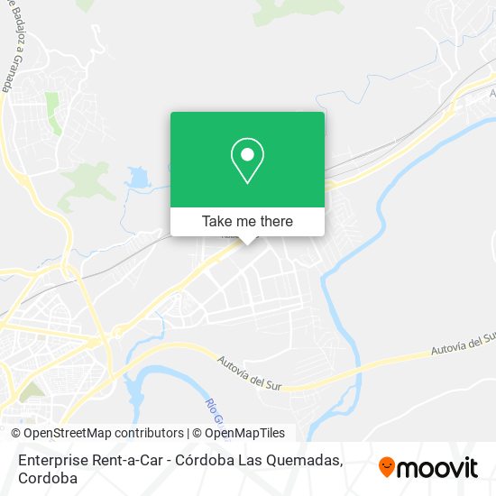 mapa Enterprise Rent-a-Car - Córdoba Las Quemadas