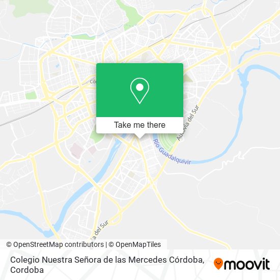 mapa Colegio Nuestra Señora de las Mercedes Córdoba