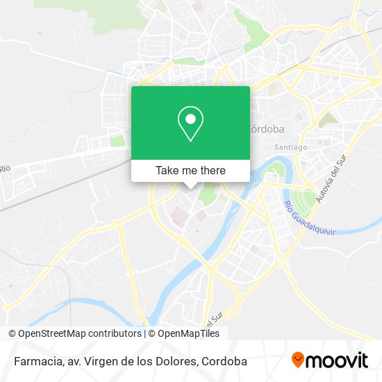 mapa Farmacia, av. Virgen de los Dolores