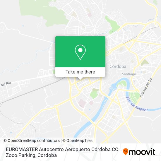 mapa EUROMASTER Autocentro Aeropuerto Córdoba CC Zoco Parking