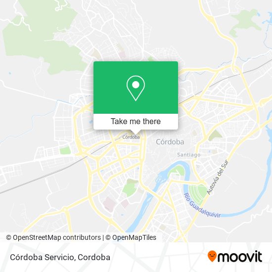 Córdoba Servicio map