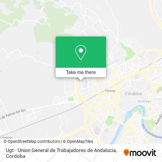 mapa Ugt - Union General de Trabajadores de Andalucia